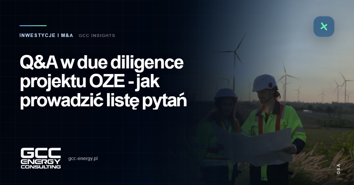 Q&A w due diligence projektu OZE – lista pytań
