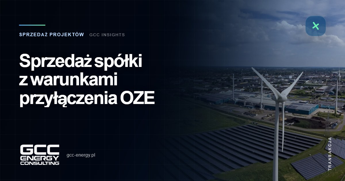 Sprzedaż spółki z warunkami przyłączenia OZE